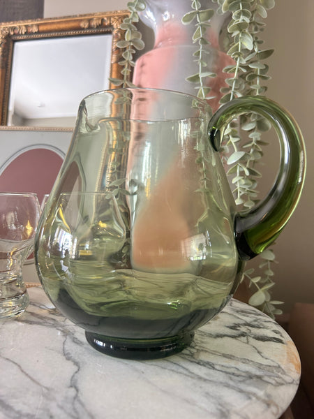 Waterkaraf A.D. Copier green vintage