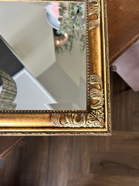 Spiegel gold facet geslepen vintage