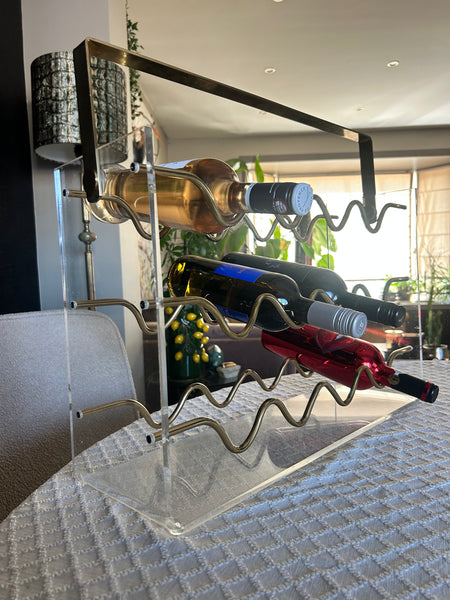 Wijnrek design David Lange vintage