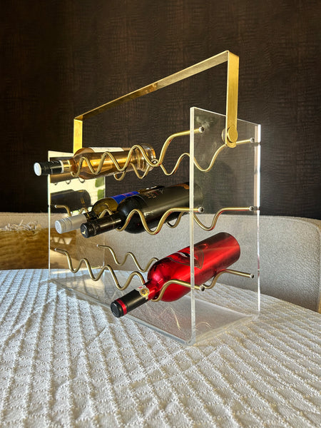 Wijnrek design David Lange vintage