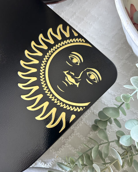 Opbergdoos blik golden sun black