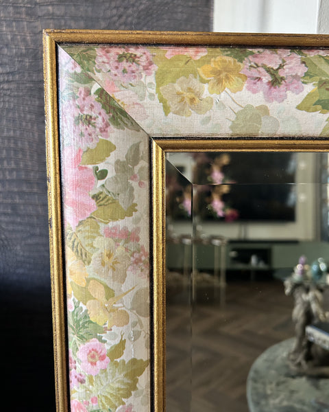 Passpiegel floral facetgeslepen vintage