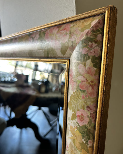 Passpiegel floral facetgeslepen vintage