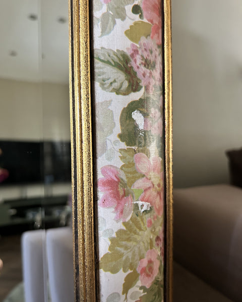 Passpiegel floral facetgeslepen vintage