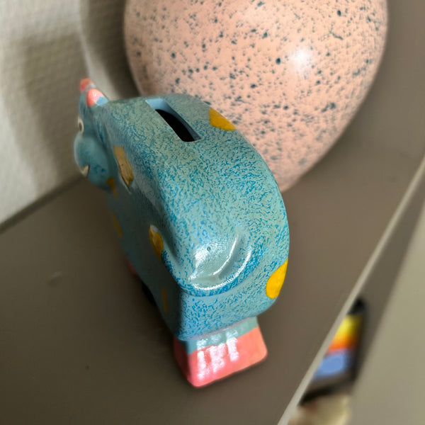 Spaarpot happy cow blue vintage