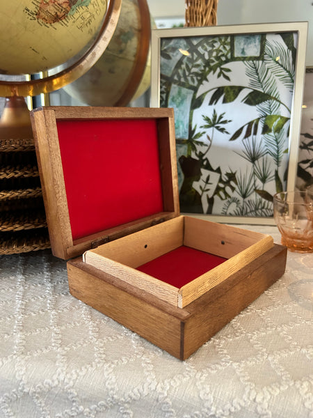 Kaartendoos handmade hout vintage