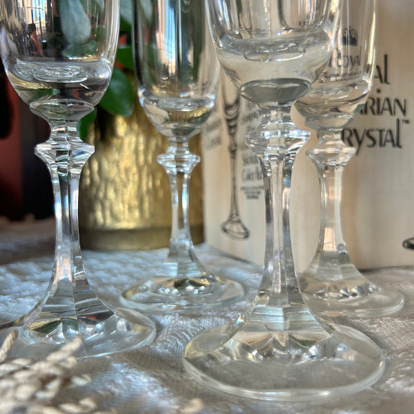 Champagne flute set Royal Bavarian Crystal vintage