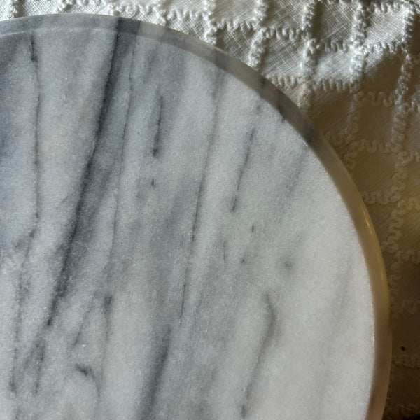 Draaiplatrau rond grey marble vintage