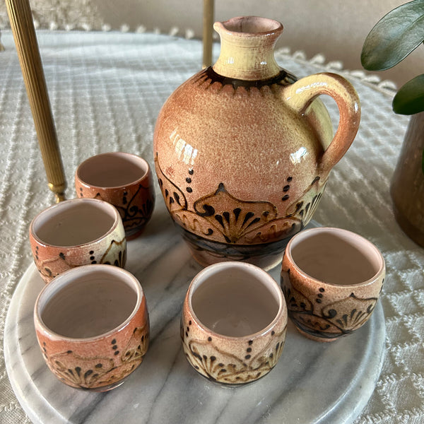 Schenkkan set handmade Portugal vintage