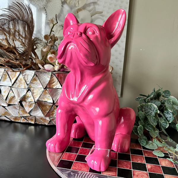 Beeld Franse Bulldog pink Stoobz Design