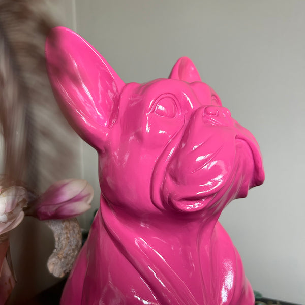 Beeld Franse Bulldog pink Stoobz Design