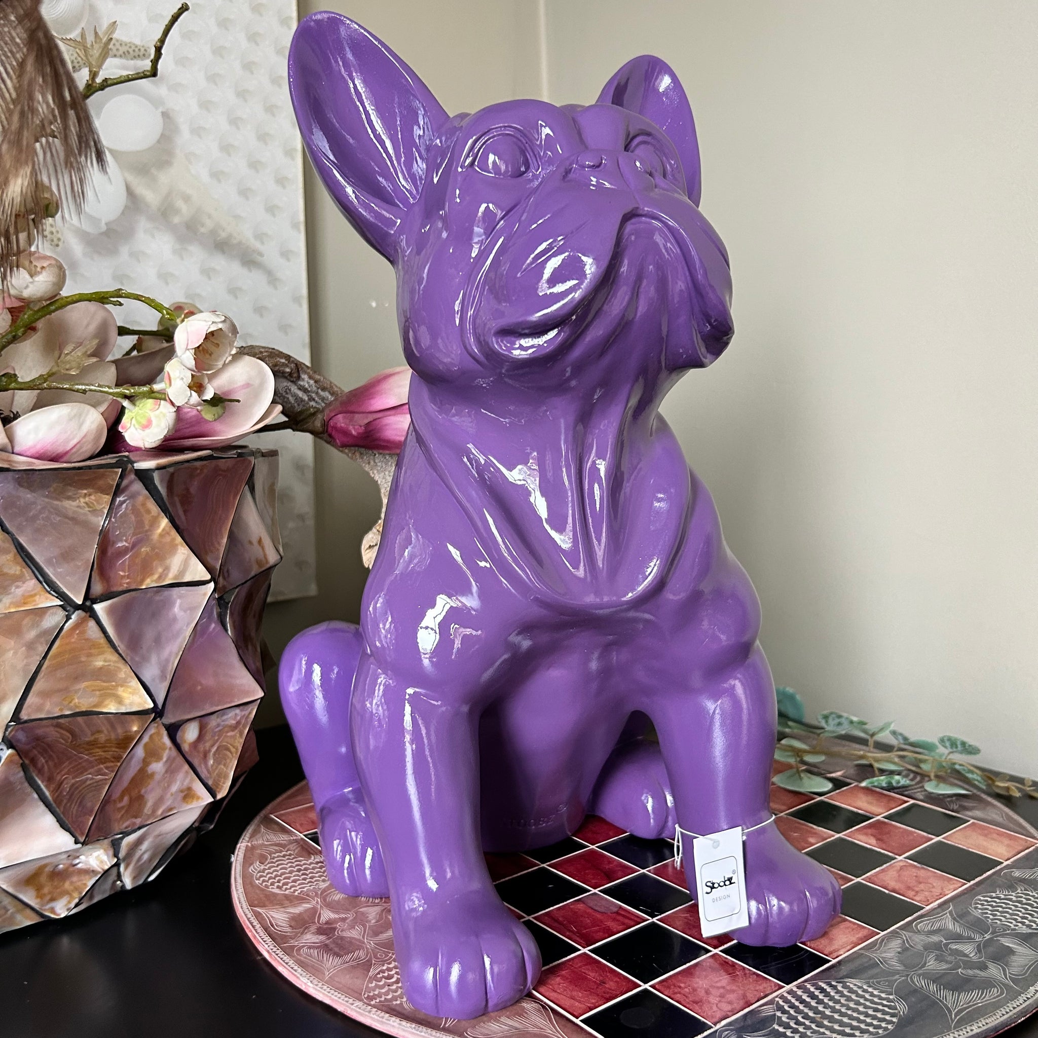 Beeld Franse Bulldog purple Stoobz Design