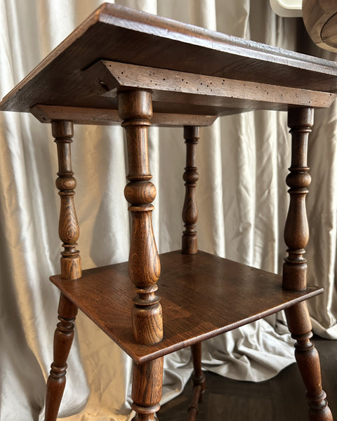 Bijzettafel etagère eiken hout vintage