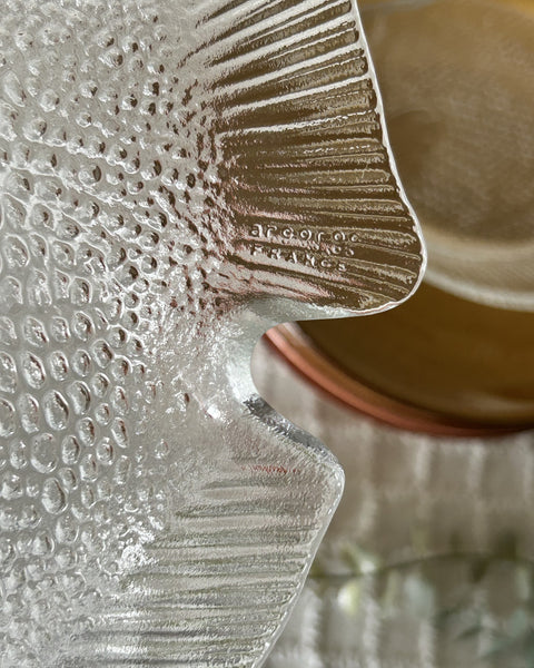 Schaal fishy Arcoroc France M vintage