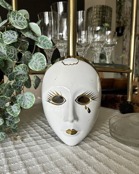 Venetiaans wandmasker Pierrot vintage