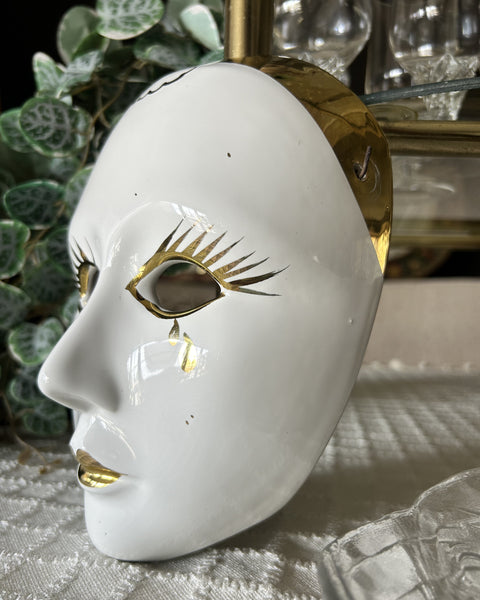 Venetiaans wandmasker Pierrot vintage