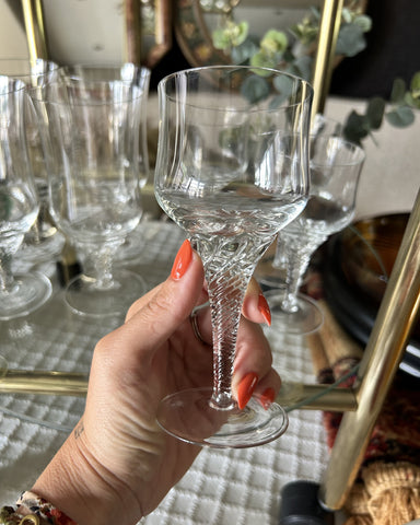Likeurglazen set bohemia crystal vintage