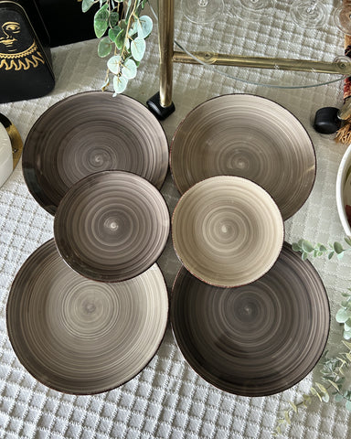 Dinerborden en ontbijtborden set Tavola vintage loft