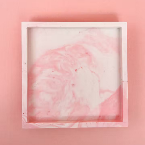 PLATEAU SQUARE APRIL'S CHERRY MARBLE PINK