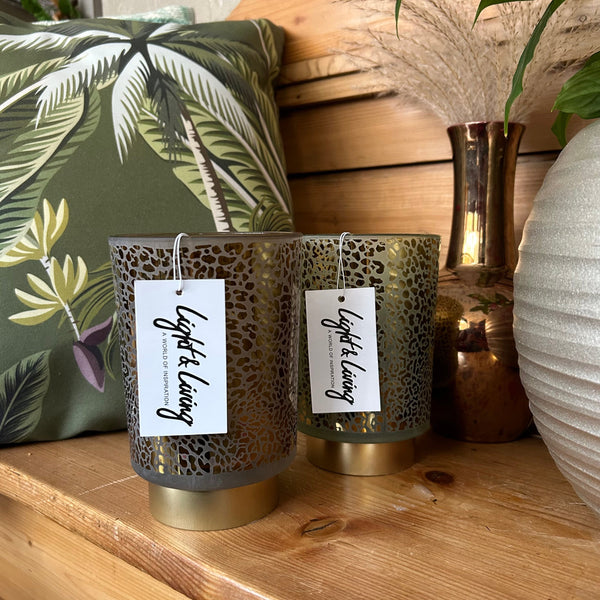 TAFELLAMP LIGHT & LIVING LEOPARD BROWN & GOLD