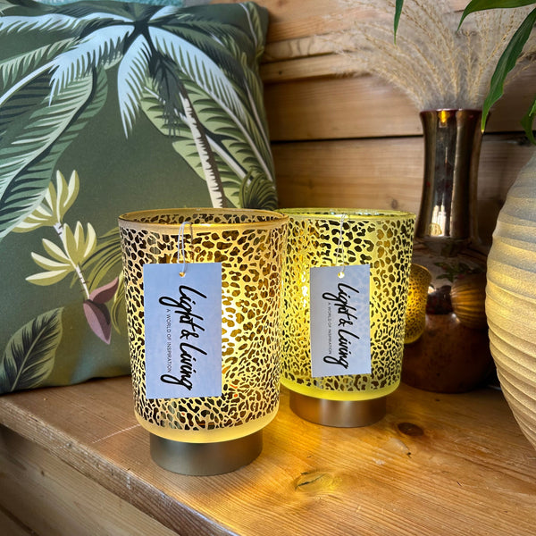 TAFELLAMP LIGHT & LIVING LEOPARD BROWN & GOLD
