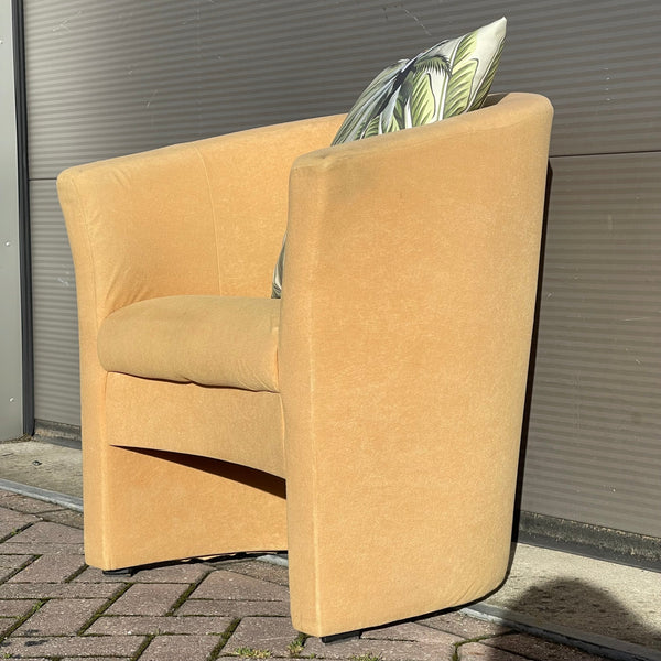 FAUTEUIL COCKTAIL YELLOW MARILYN VELVET VINTAGE