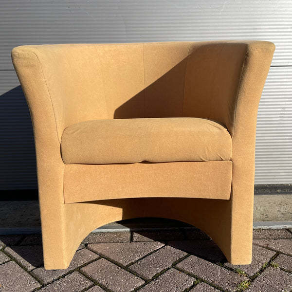 FAUTEUIL COCKTAIL YELLOW MARILYN VELVET VINTAGE